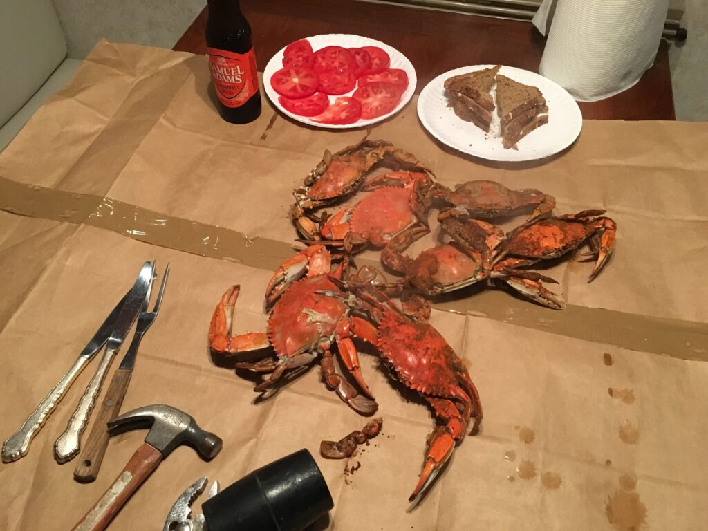 Steamed crabs