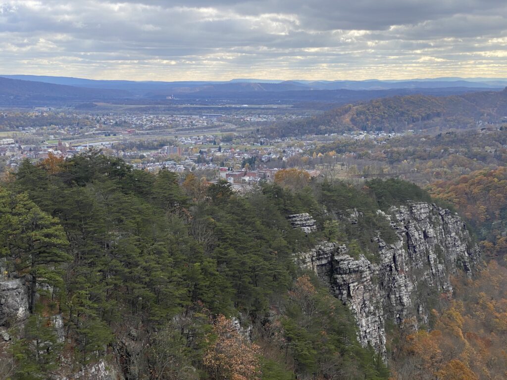 Cumberland, MD in the distance